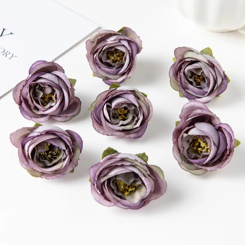 Artificial Silk Rose Flower Heads 15/30pcs – Wedding & Decor