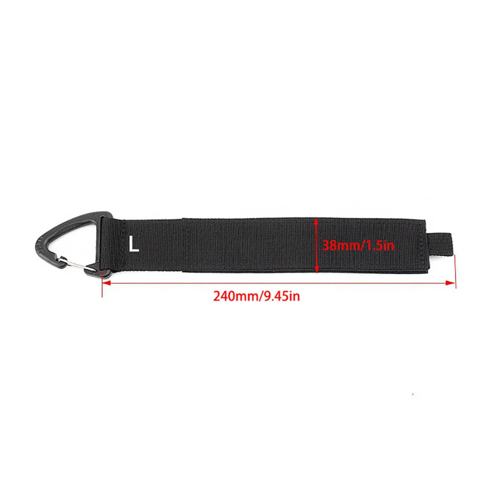 Heavy Duty Nylon Cord Storage Straps with Carabiner S/M/L