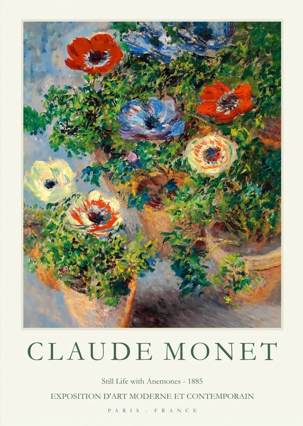 Claude Monet Abstract Landscape Canvas Wall Art | Unframed Print