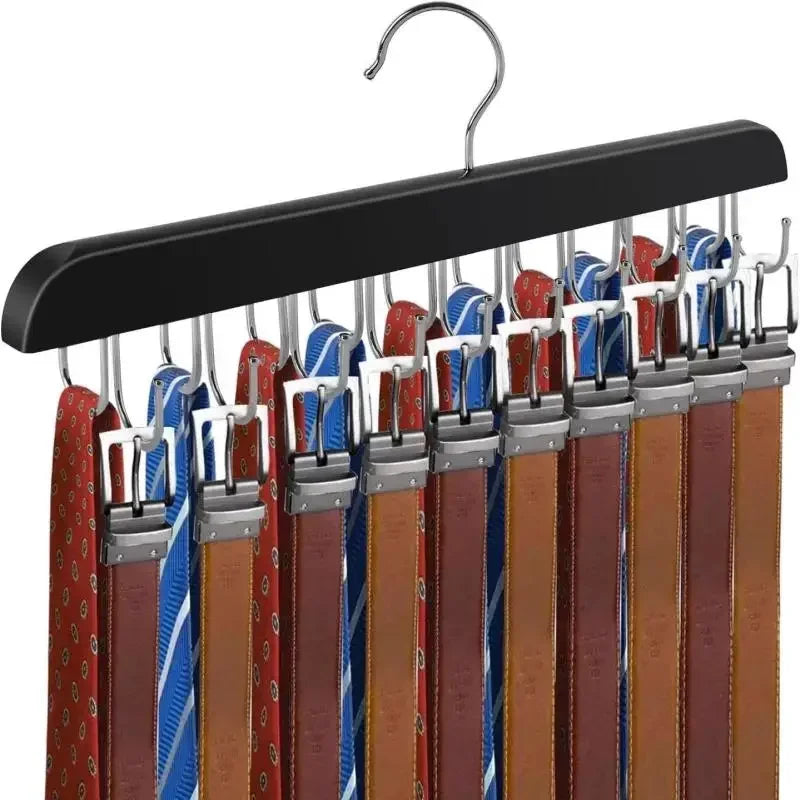 Wooden Belt Rack Women Storage Hangers for Clothes Case Home Wardrobe Accessories Supplly Scarf Organizer Men Tie Belt Hangers Peaceful Pleasures Health and Wellness