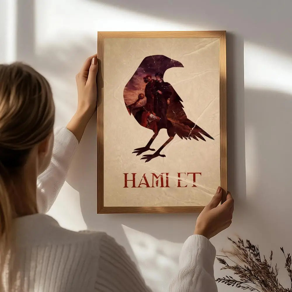 Drama H-Hamlet Poster HD Self Adhesive Waterproof Wall Art Ideal for Home Office Dorm Bedroom Great Gift Peaceful Pleasures Health and Wellness White3 15X20cmNoframe