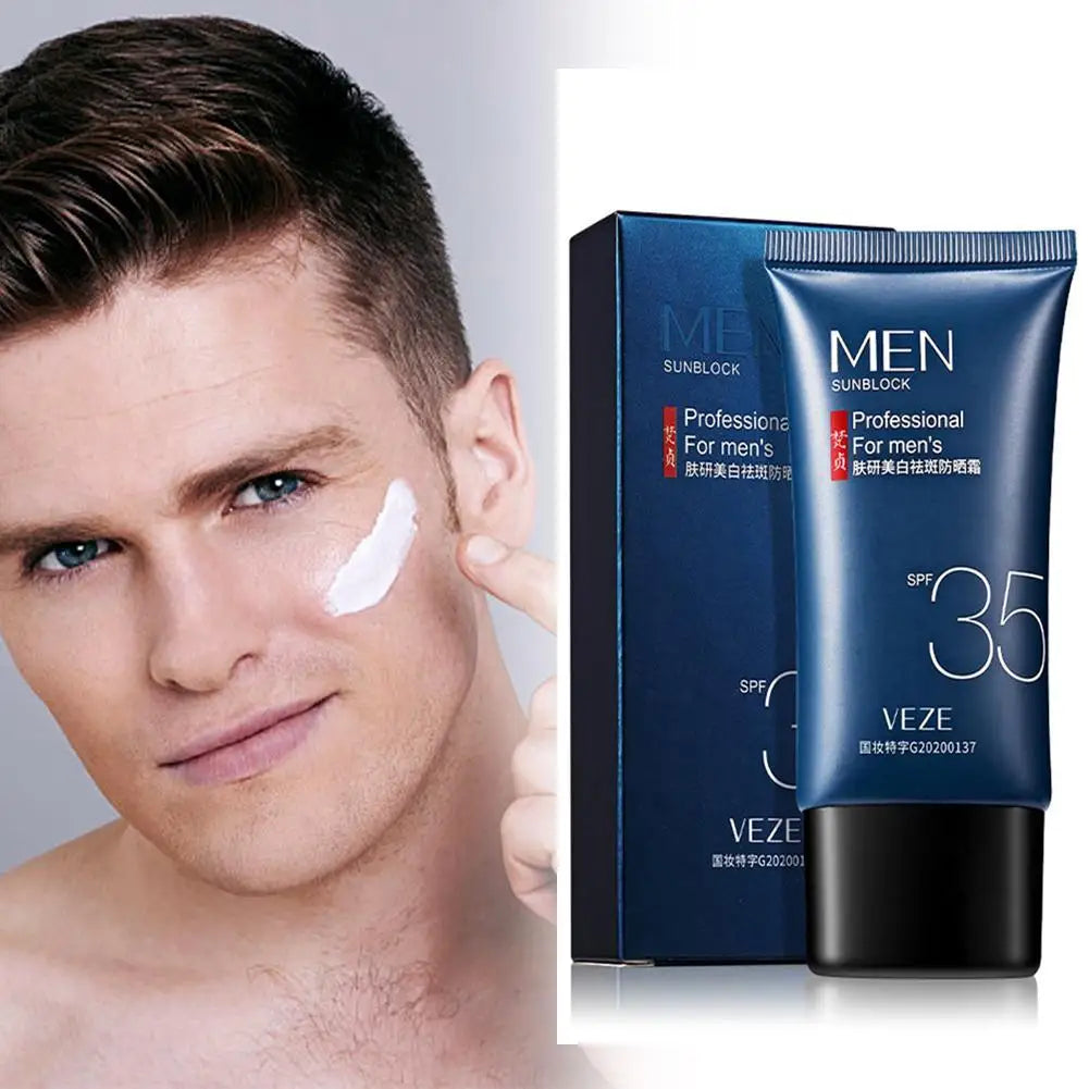 SPF 35 Sunscreen Cream For Men Non-Greasy Moisturizing Sunscreen For Face Protection Body Sunscreen Lotion Whitening Skin Care Peaceful Pleasures Health and Wellness