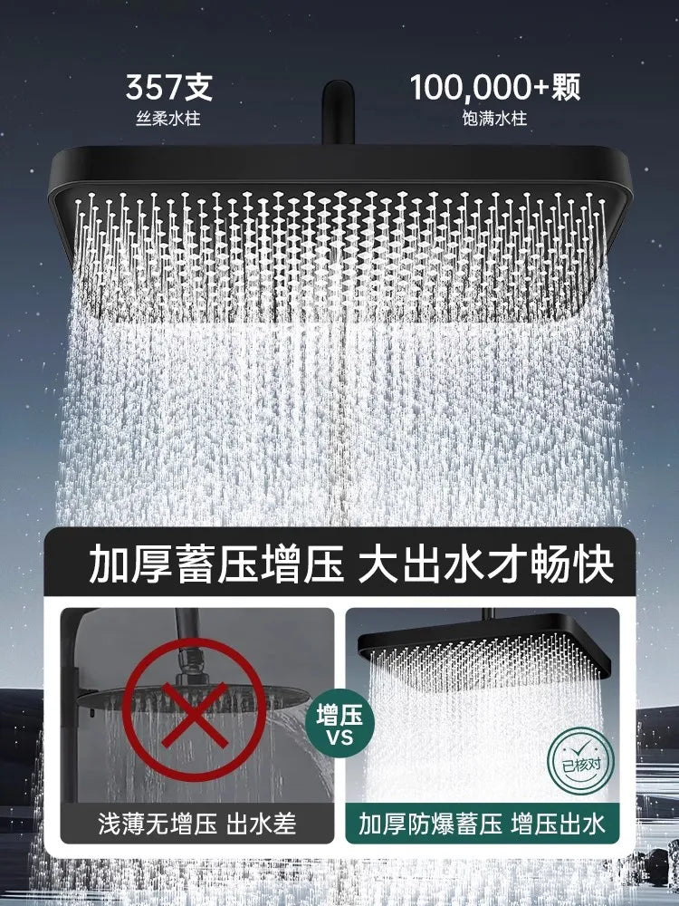 14 Inch Rainfall Shower Head | Ceiling Mounted, Water Saving