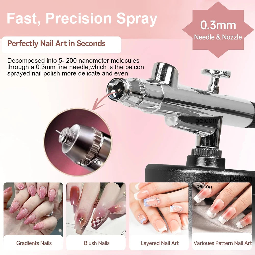 Airbrush Mini Spray Gun for Painting Model Cake Paint Spray Gun 0.3mm Nozzles Portable Air brush Spray Gun with Cleaning Kit Peaceful Pleasures Health and Wellness