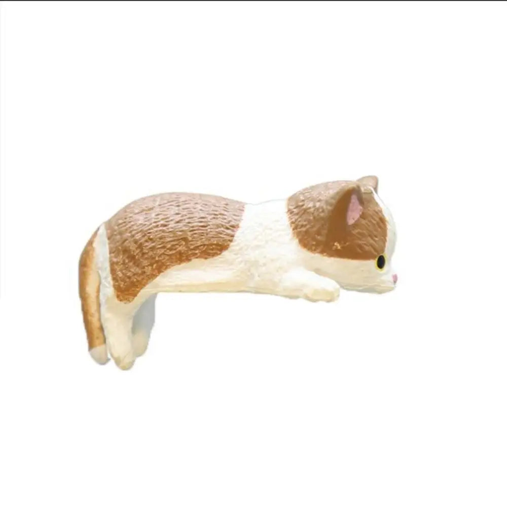 Office Desktop Mini Cute Little Cat Ornament Computer Car Center Console Display Screen Edge Decoration Figurine Simulation Cats Peaceful Pleasures Health and Wellness 06