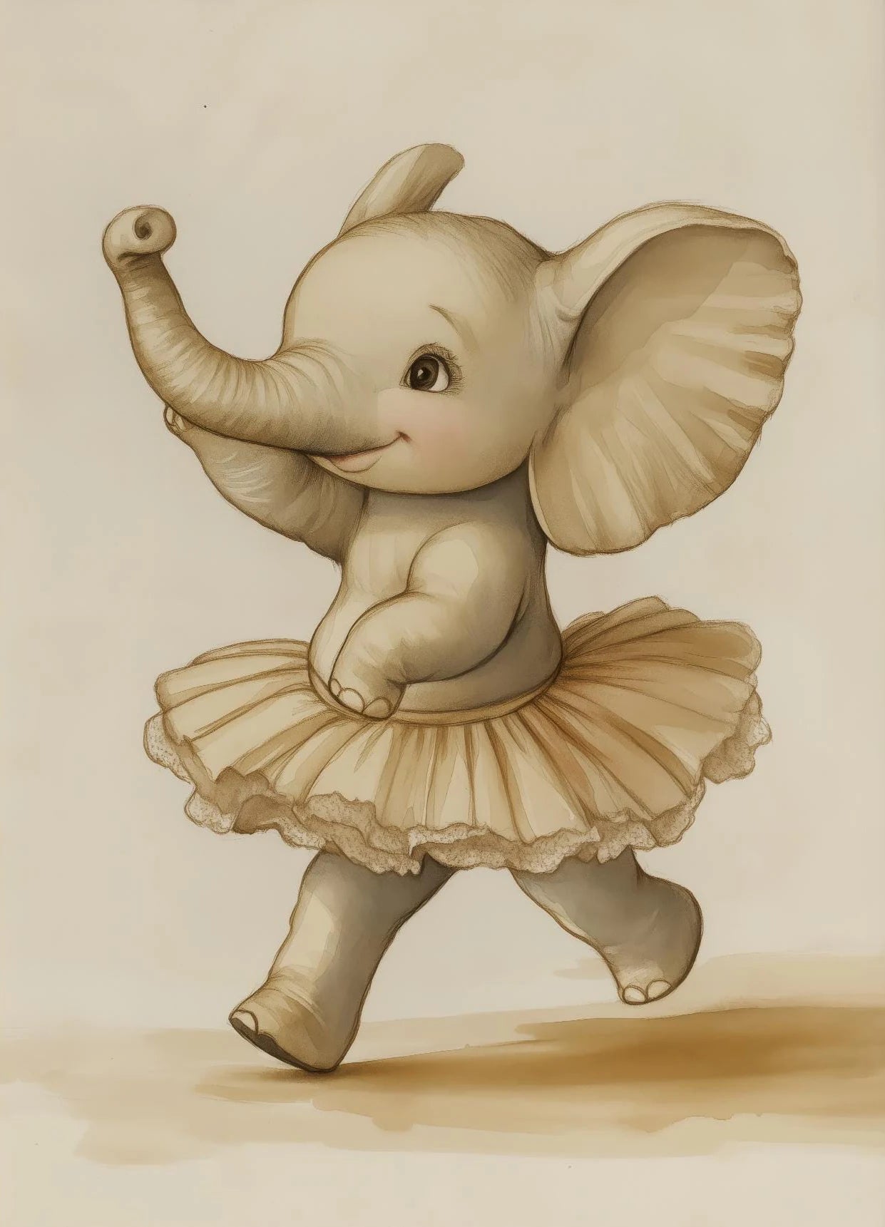 Cartoon Animal Canvas Wall Art | Unframed Modern Poster Print