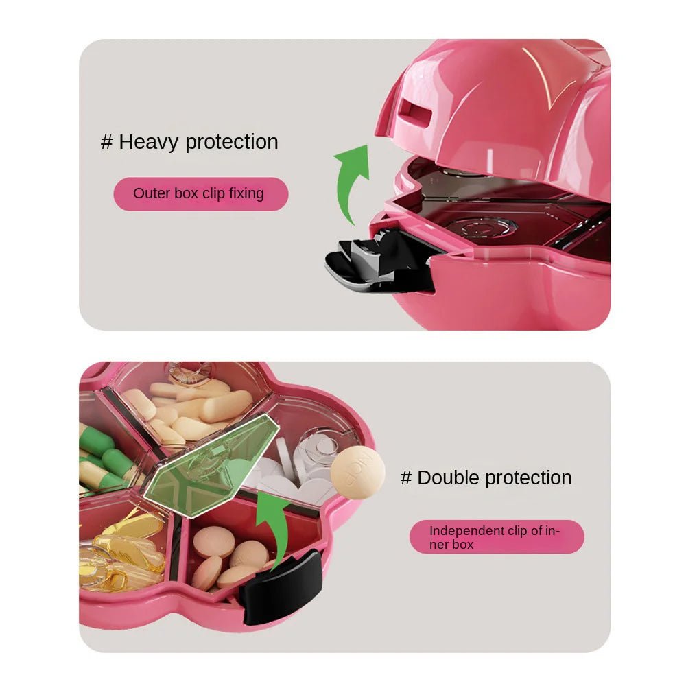 Floral Jewelry Storage Box with Dividers | Portable & Waterproof