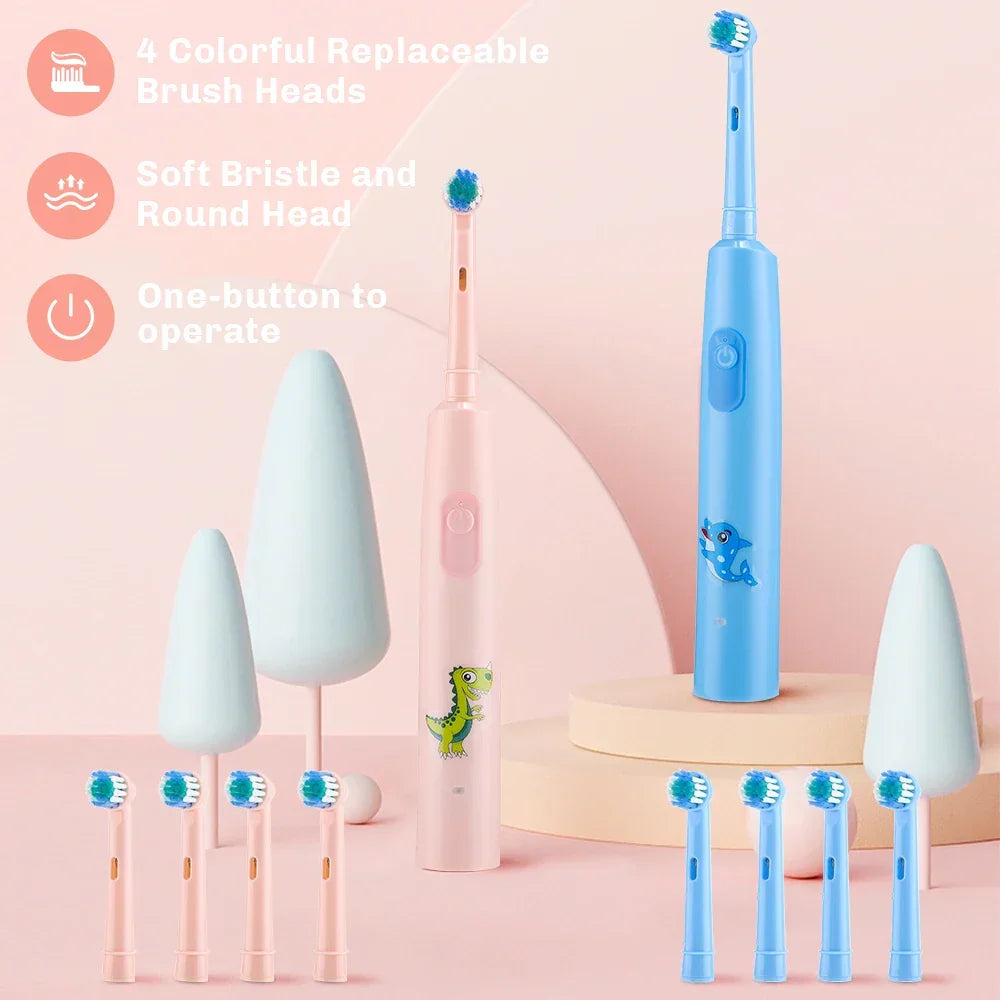 Smart Rotating Timing Electric Toothbrush, Rechargeable Rotary Toothbrush with 4 Heads, 5 Modes Setting Teeth Whitening Oral Car Peaceful Pleasures Health and Wellness