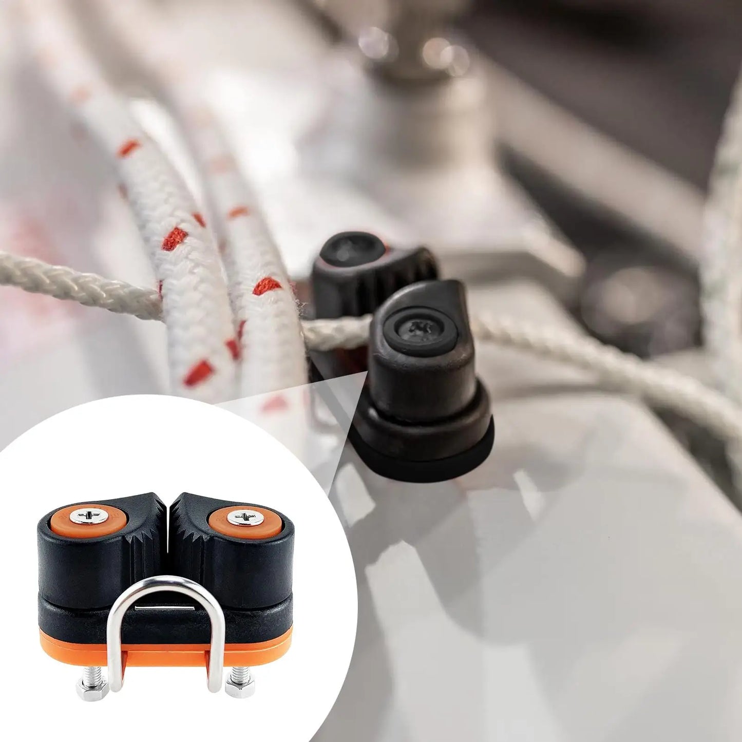 Carbon Fiber Cam Cleat Ball Bearing Rope Lock | Marine & Kayak