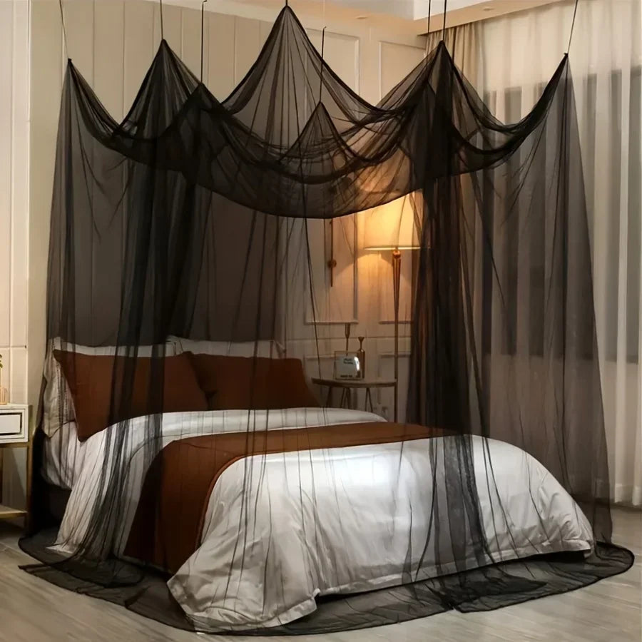 Large Four-Door Mosquito Net | Breathable Camping Insect Net