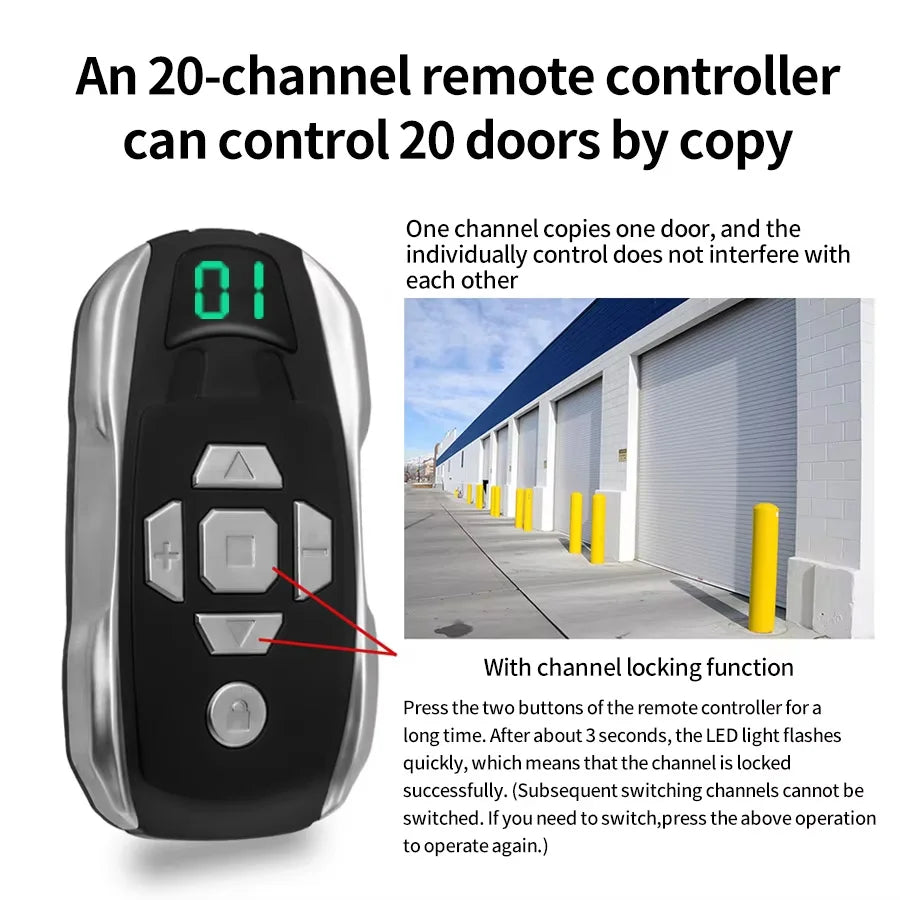 20 in 1 Universal Garage Door Remote Control 300-980Mhz Rechargeable Multi-Frequency Garage Door Opener Garage Remote Controller Peaceful Pleasures Health and Wellness