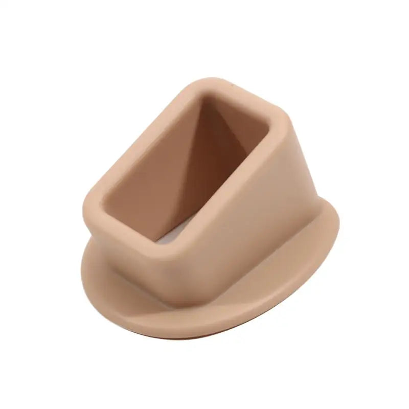 Silicone Safety Buckle Bracket Car Seat Belt Slot Fastener Universal Car Buckle Bracket Fixing Buckle Peaceful Pleasures Health and Wellness khaki