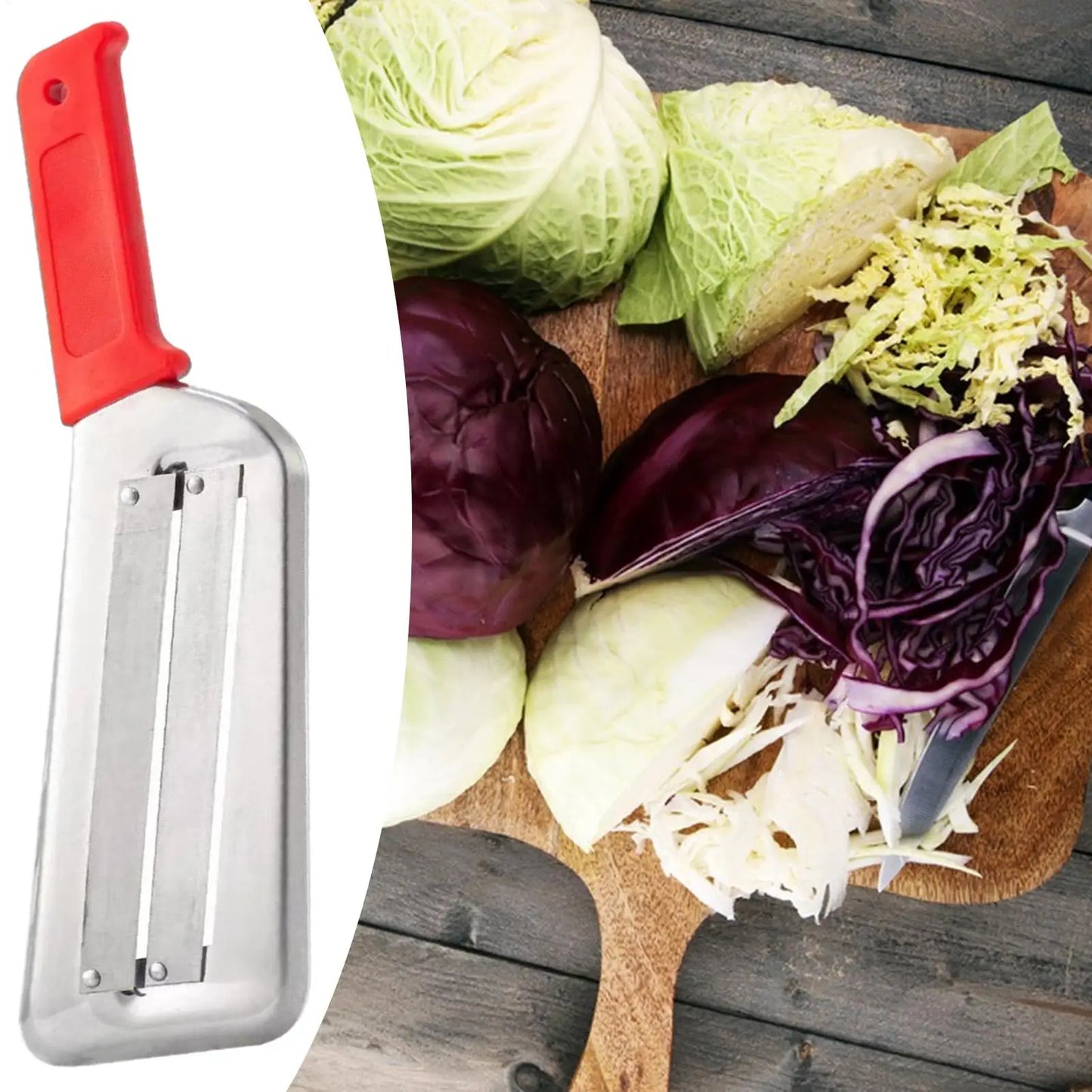 Stainless Steel Cabbage Slicer & Vegetable Shredder