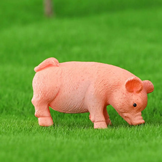 3-Pack Cute Pig Miniature Figurines | Waterproof Garden Statues Garden Figurine Set Oasis Select