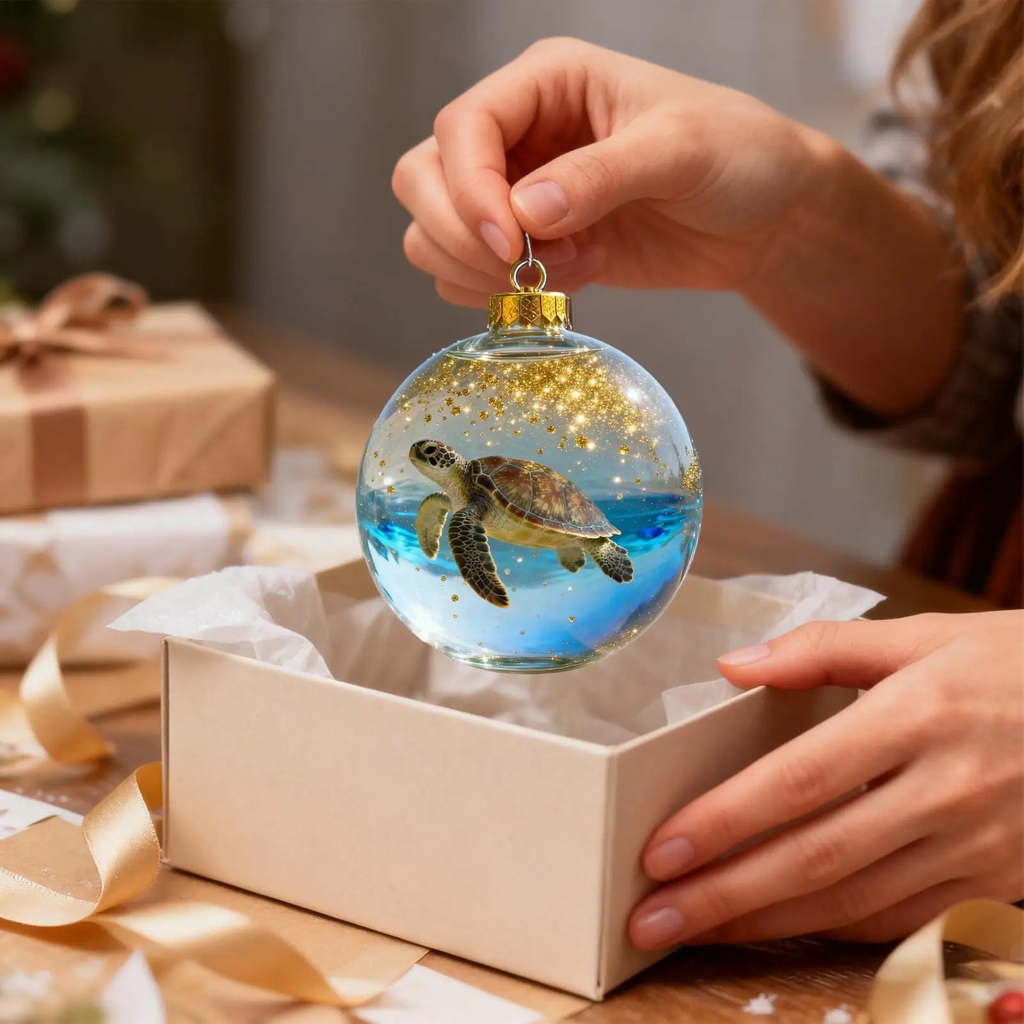 3D Acrylic Animal Christmas Ball Ornaments | Indoor & Outdoor
