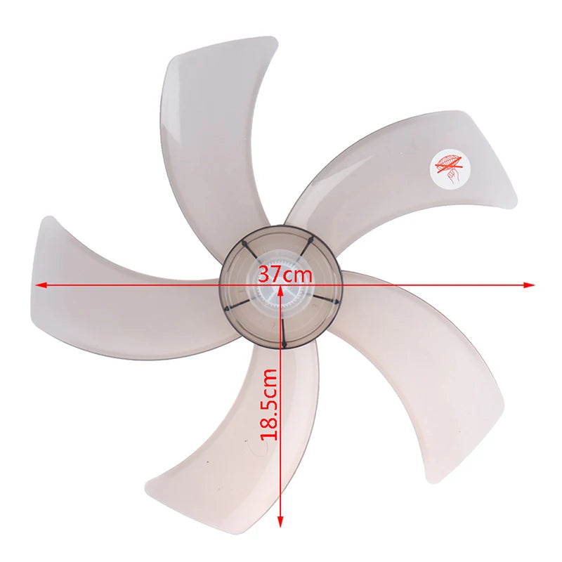 Hot sale 1PC 16 Inch Household Plastic Fan Blade Five Leaves With Nut Cover For Pedestal Fan Peaceful Pleasures Health and Wellness