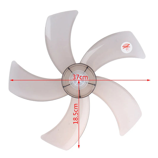 Hot sale 1PC 16 Inch Household Plastic Fan Blade Five Leaves With Nut Cover For Pedestal Fan Peaceful Pleasures Health and Wellness