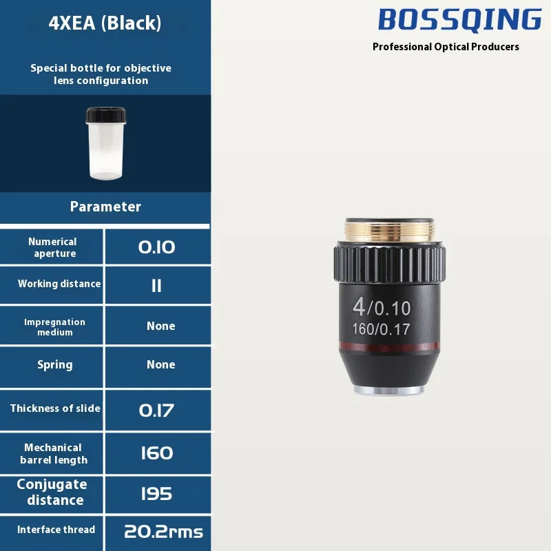 Biological Microscopes Lens 4X 10X 20X 40X 60X 100X 195 Achromatic Objective Lens Peaceful Pleasures Health and Wellness 100x