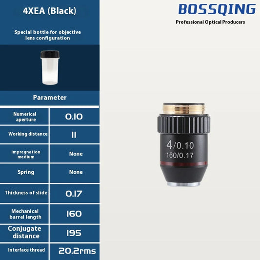 Biological Microscopes Lens 4X 10X 20X 40X 60X 100X 195 Achromatic Objective Lens Peaceful Pleasures Health and Wellness 100x