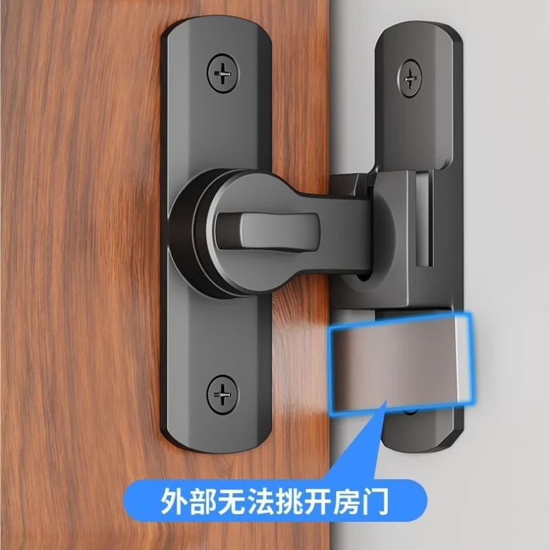 90/180 Degree Flip Door Lock Home Security Sliding Door Latch Small Gate Latches Hardware Anti-theft Lock Zinc Alloy Door Bolts Peaceful Pleasures Health and Wellness