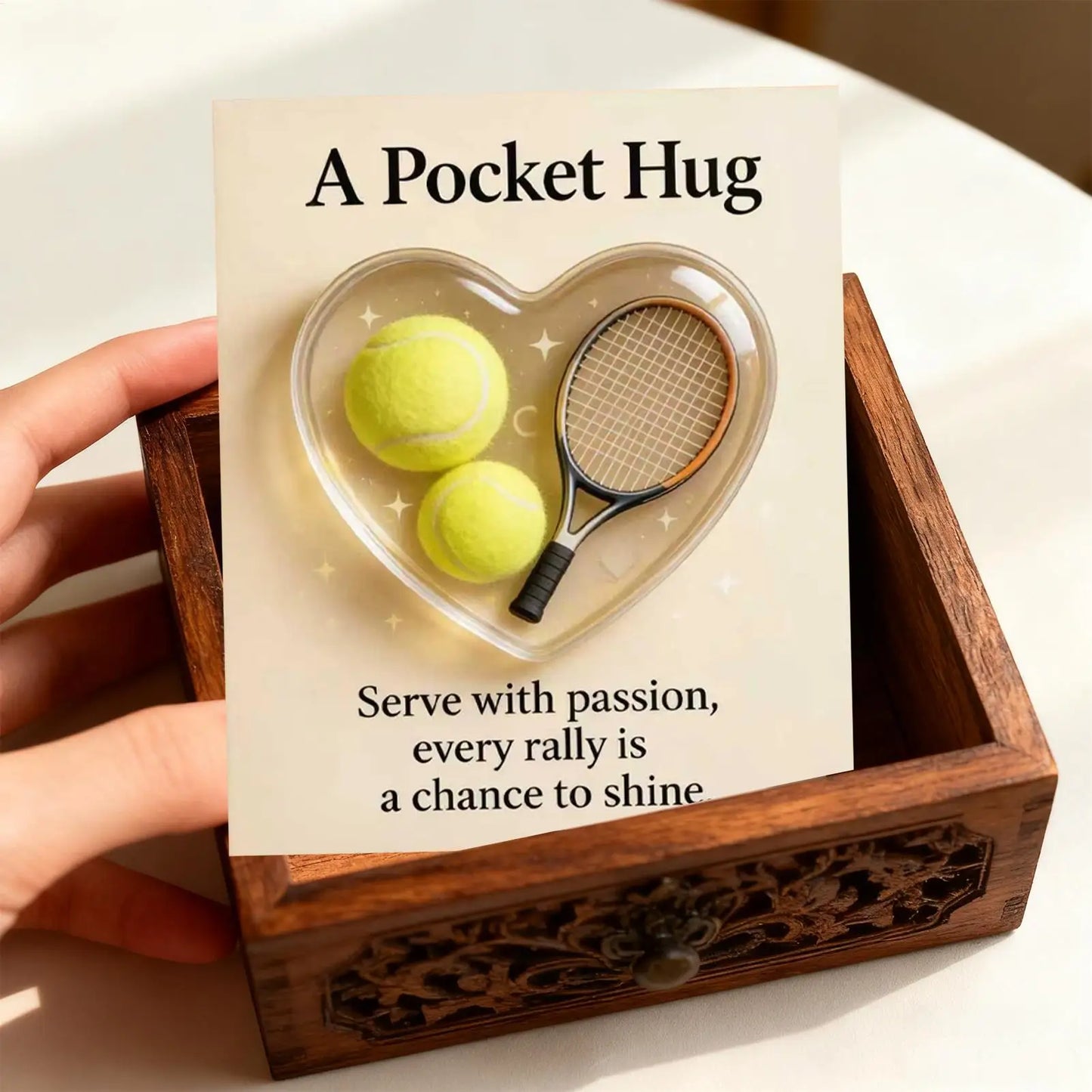 Pocket Sports Hug Pocket Motivational Keepsake Ball Sports Motivational Cards For Players Athletes Team Managers Fans Collectors Peaceful Pleasures Health and Wellness