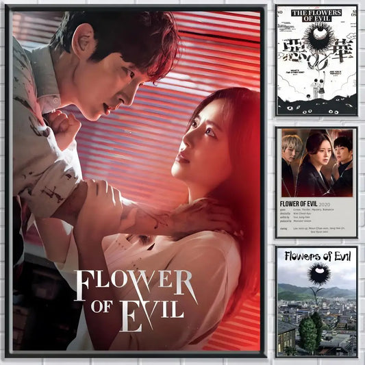 Drama F-Flower of Evil Poster HD Self Adhesive Waterproof Wall Art Ideal for Home Office Dorm Bedroom Great Gift Peaceful Pleasures Health and Wellness