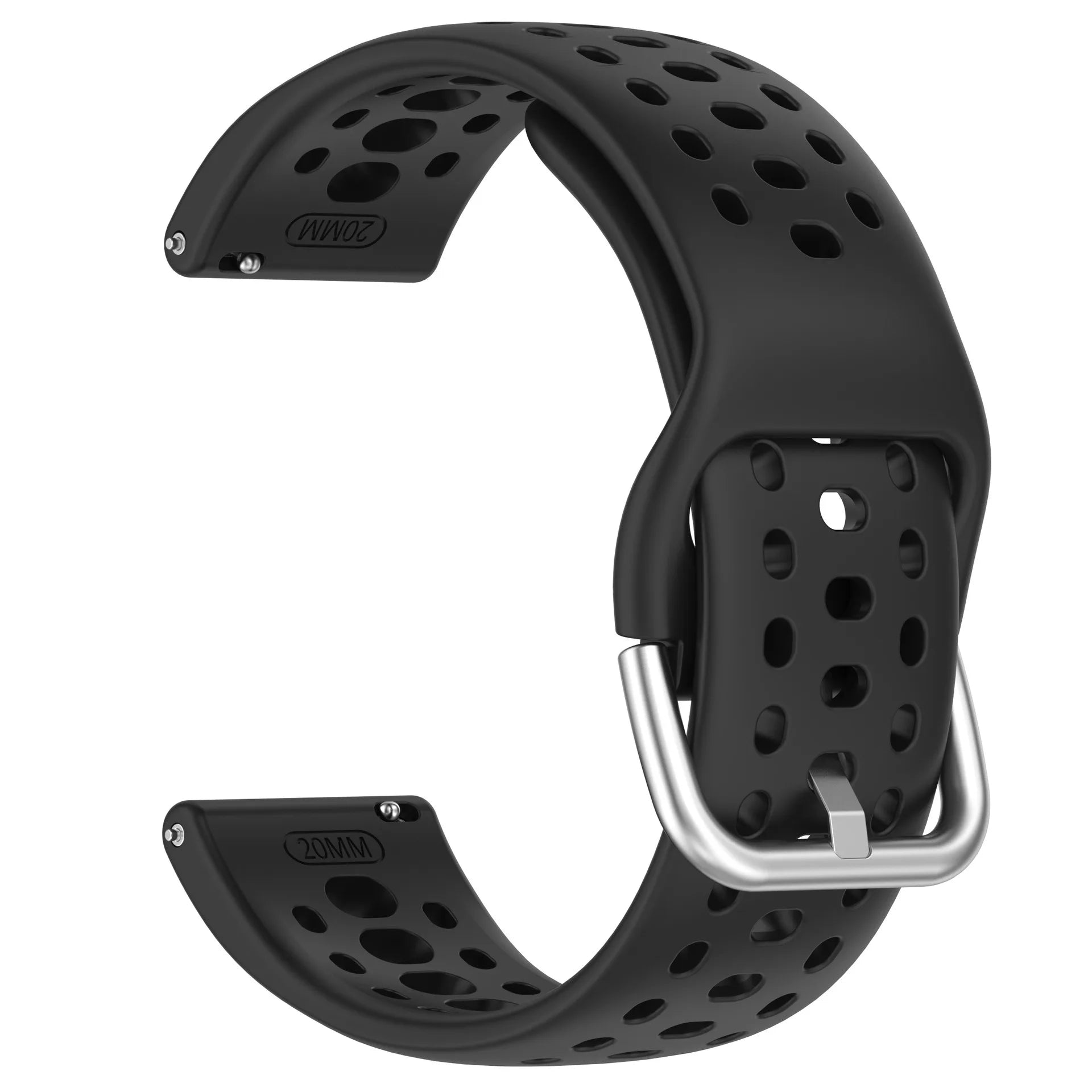 Amazfit Active 2 Silicone Watch Band – Breathable 20mm Strap Peaceful Pleasures Health and Wellness black For Amazfit Active 2