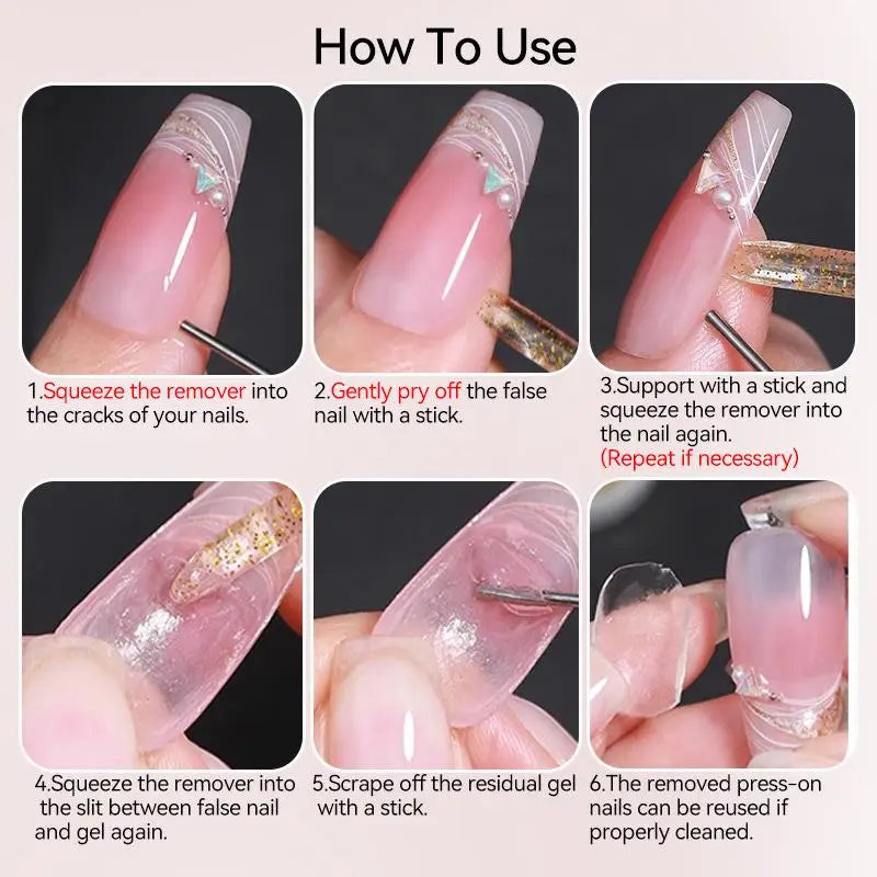 Acetone-Free Nail Glue Remover – Gentle Press-On Nail Remover Peaceful Pleasures Health and Wellness