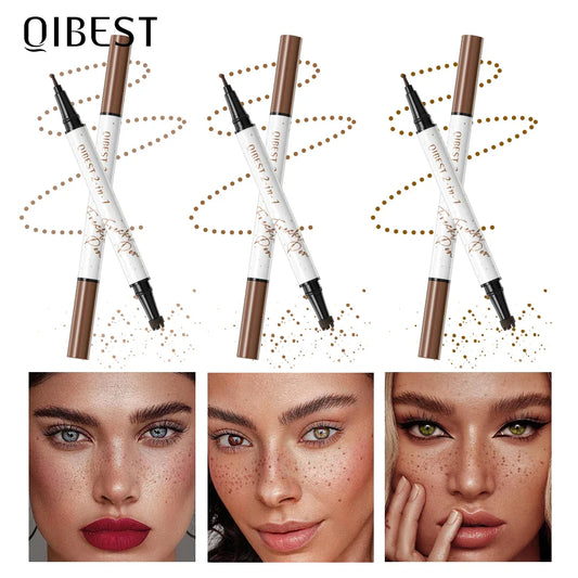 QIBEST 2-in-1 Freckle Stamp Pen – Waterproof Natural Look Freckle Stamp Pen Oasis Select