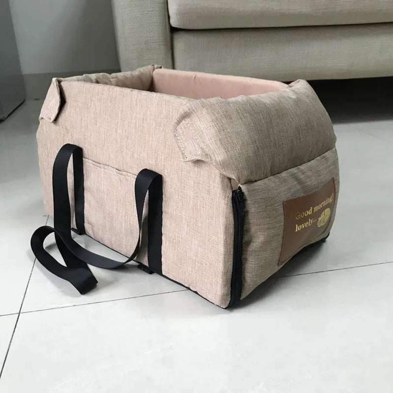 Portable Dog Car Seat Bed & Carrier for Small Dogs & Cats