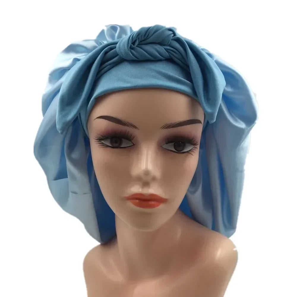 Extra Large Satin Lined Sleep Bonnet | Women's Night Cap