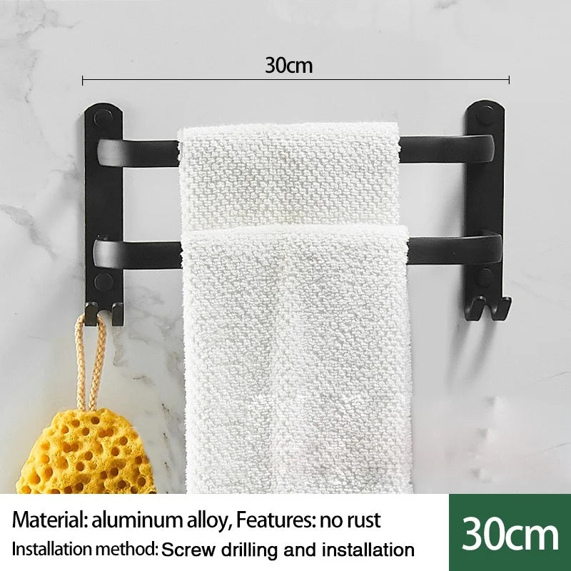 Wall-Mounted Aluminum Towel Rack | 1, 2 & 3 Bar Options