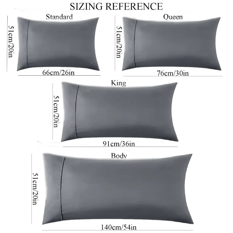 Cosy House Collection Luxury Cooling Rayon Derived from Bamboo Blend Ultra Soft Pillow Cases - Pillowcases with Envelope Closure Peaceful Pleasures Health and Wellness