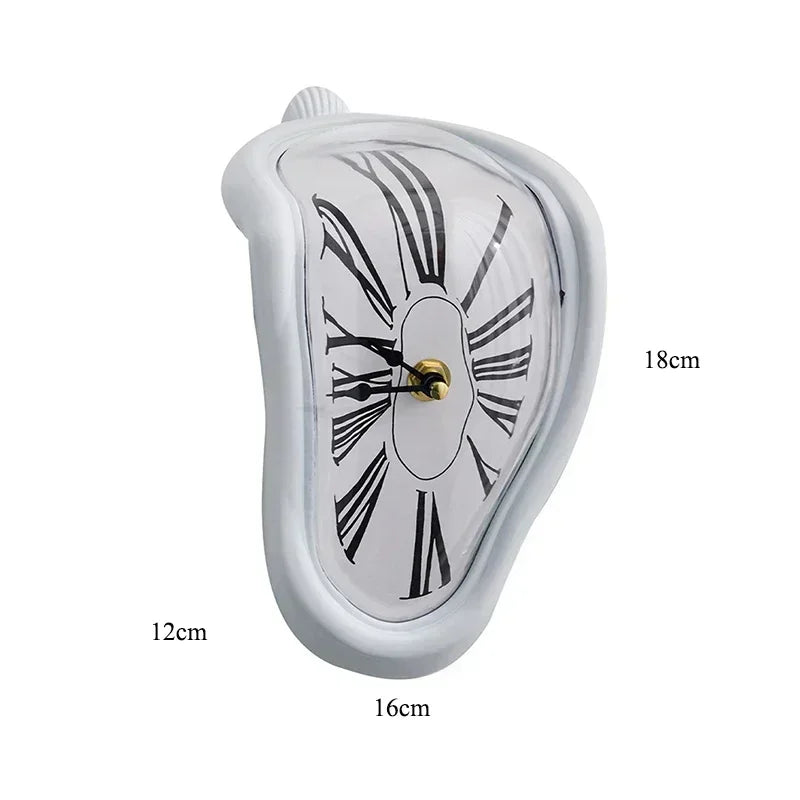 2024 New Novel Surreal Melting Distorted Wall Clocks Surrealist Salvador Dali Style Wall Watch Decoration Gift Home Garden Peaceful Pleasures Health and Wellness