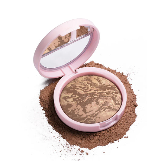 Baked Color Correcting Powder Foundation – Demi-Matte Finish Pressed Powder Foundation Oasis Select