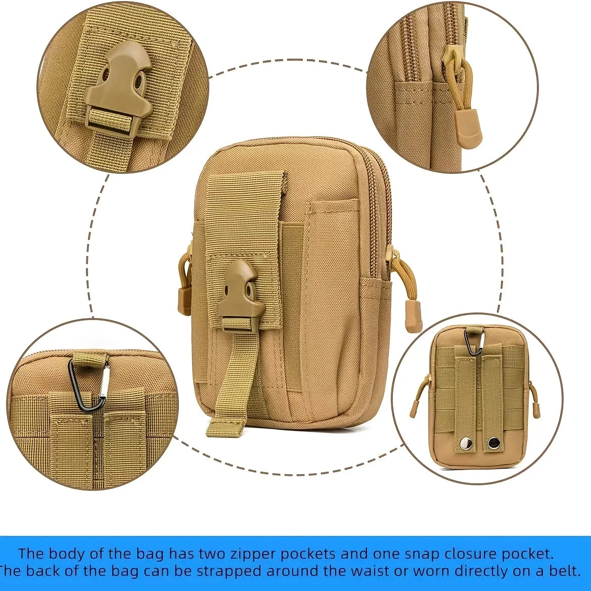 Camouflage Tactical Fanny Pack | Hiking Running Belt Bag