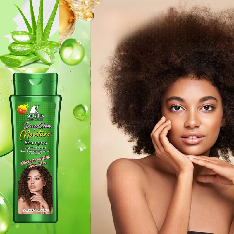 MENTHOL+ALOE Shampoo + Olive Conditioner Set Scalp cleansing, hair nourishing, smooth and fragrant shampoo and conditioner set Peaceful Pleasures Health and Wellness