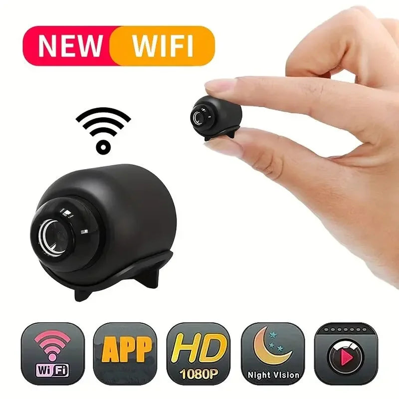 Wireless X5 Mini WiFi Camera 1080P HD Night Vision Remote APP View Wide Angle Audio Cam Home Office Car Baby Pet Security Camera Peaceful Pleasures Health and Wellness black