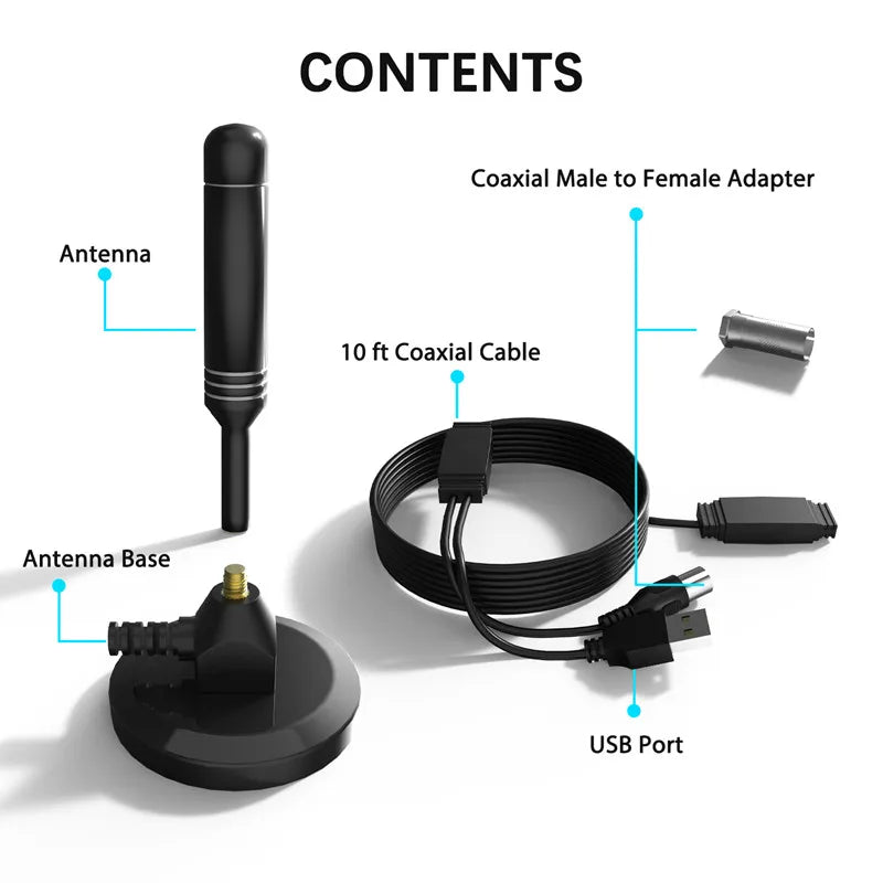 Indoor HDTV DVB-T Digital TV Antenna – Dual Amplifier