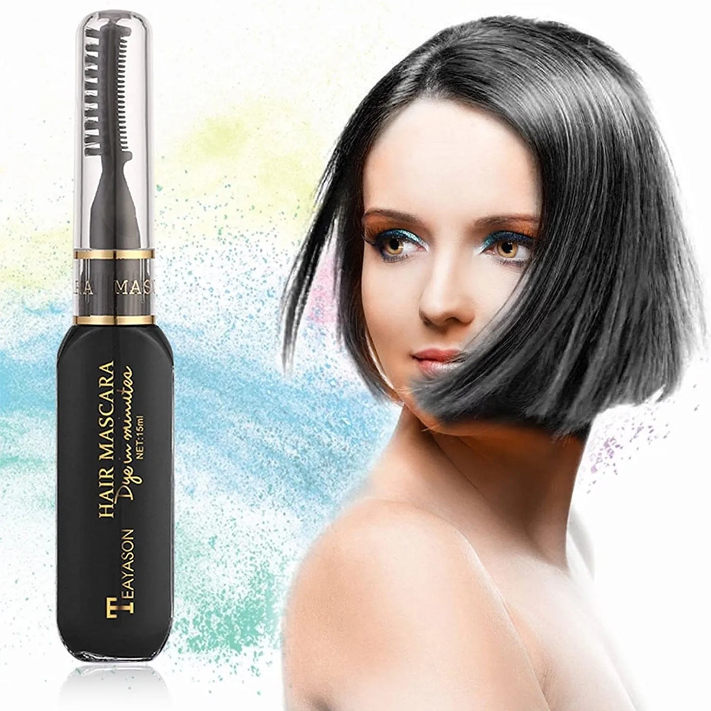 13 Colors Disposable Hair Dye Temporary Hair Mascara Instantly Hair Color Diy Great Gift Casual Party Stage Performance Decor Peaceful Pleasures Health and Wellness Black One Size