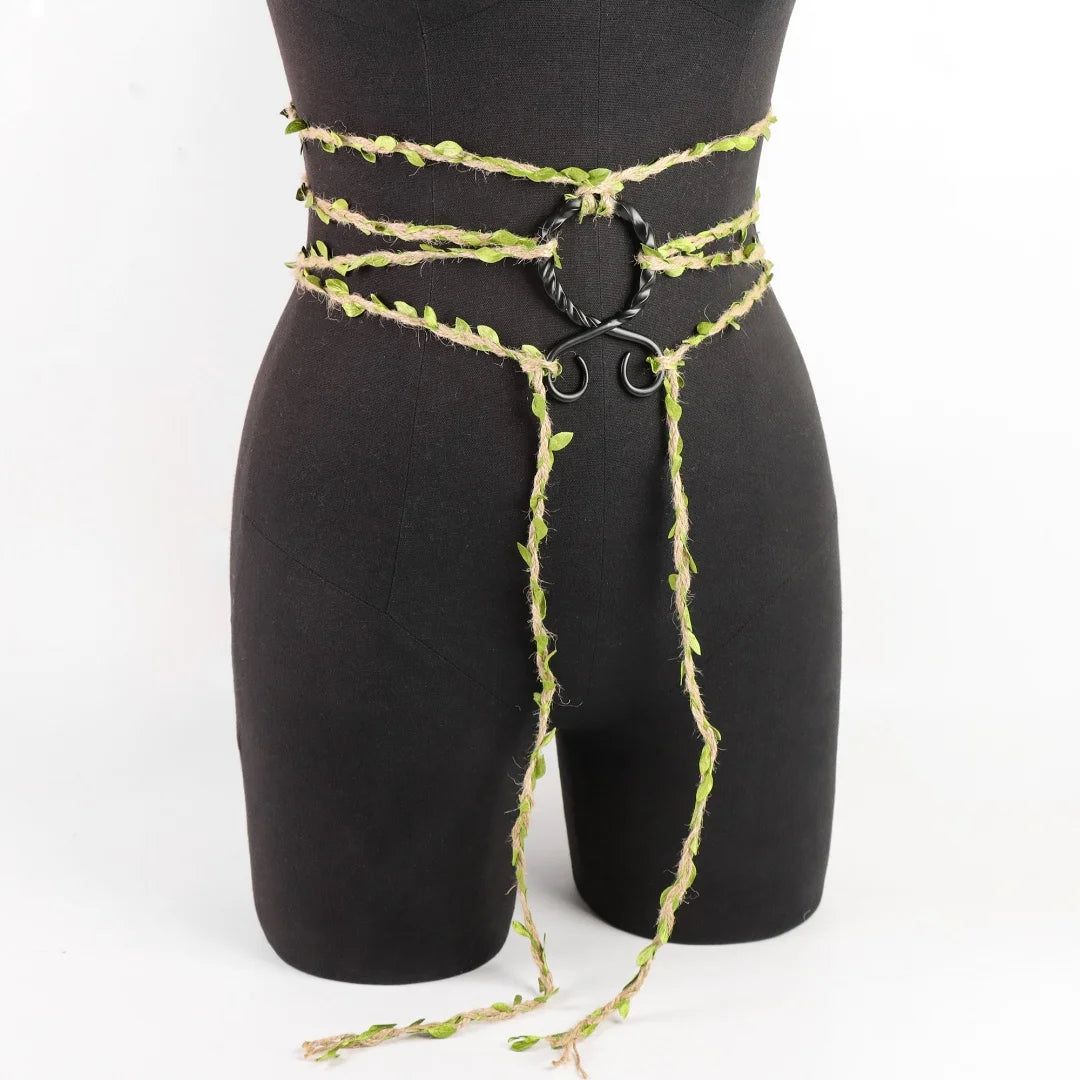 Medieval Long Knot Ring Belt Nordic Witch Rope Viking Revival Costume