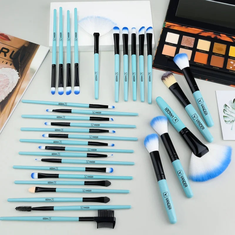 RUNTOIN 10pc Soft Makeup Brush Set – Foundation, Kabuki & More Makeup Brush Set Peaceful Pleasures Health and Wellness