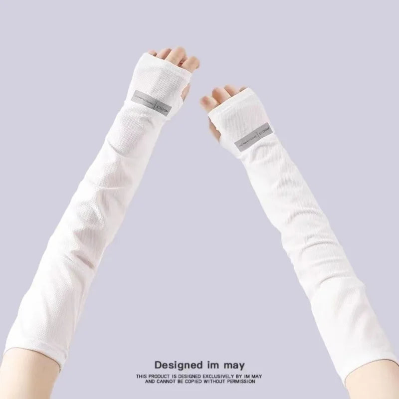 Summer Ice Silk Sunscreen Mask For Men Women Outdoor Cycling Face Cover Solid Color Neck Wrap UV Protection Ear Bandana Scarf Peaceful Pleasures Health and Wellness K-white