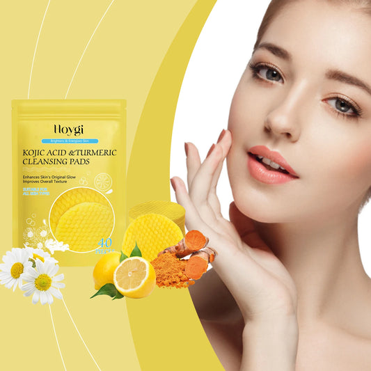 Turmeric Kojic Acid Cleansing Pads – Exfoliate & Brighten (40ct)