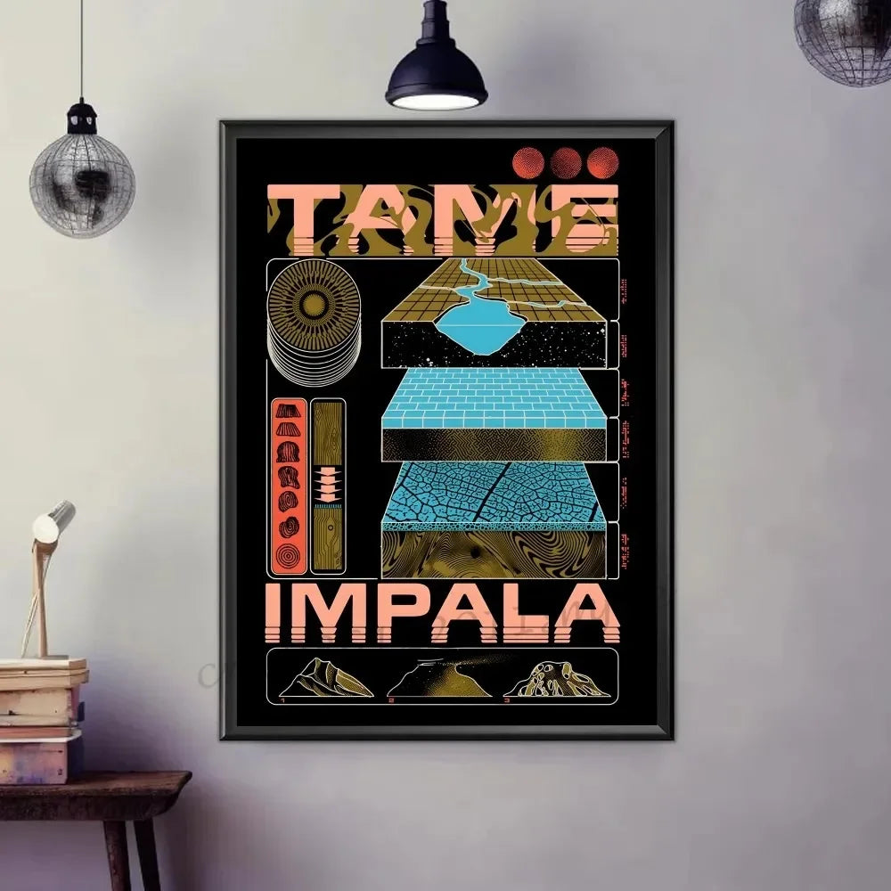 Tame Impala Minimalist Aesthetics Canvas Painting Print for Living Room Modern Home Decor Peaceful Pleasures Health and Wellness z7 40x50cm Unframed