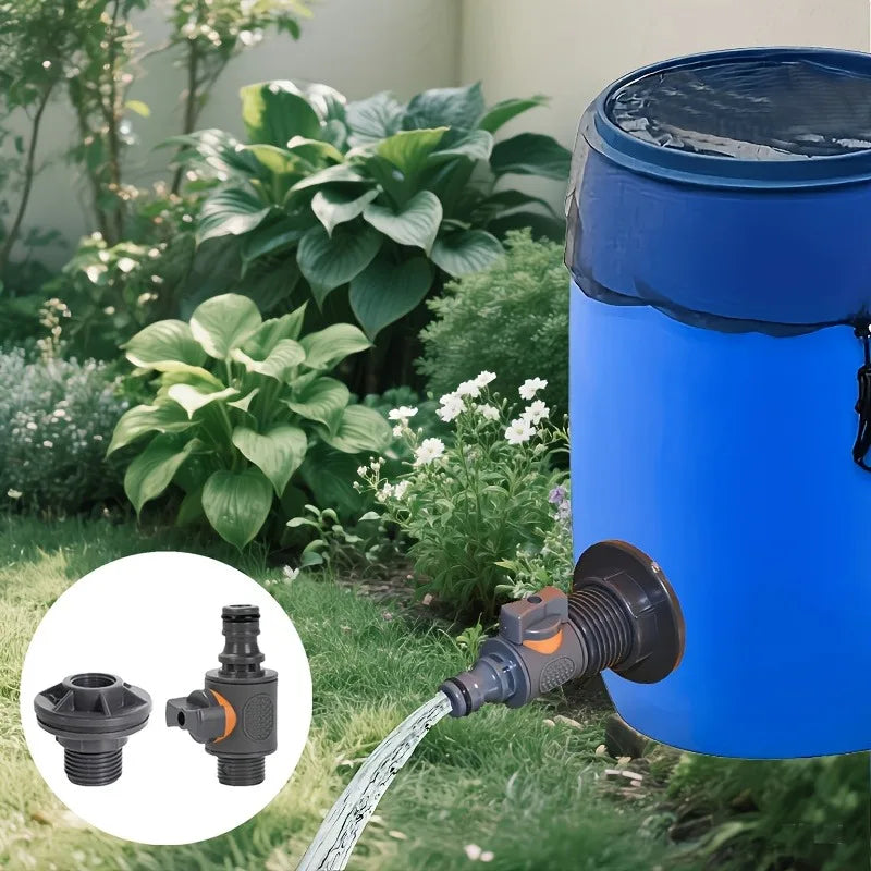 PVC IBC Water Barrel Adapter Durable Tank Valve Quick Installation