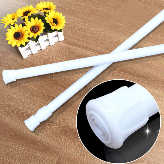 70-120cm Adjustable Metal Curtain Rod Lightweight Adjustable Curtain Telescopic Pole for Home Bathroom Bar Shower Peaceful Pleasures Health and Wellness Default