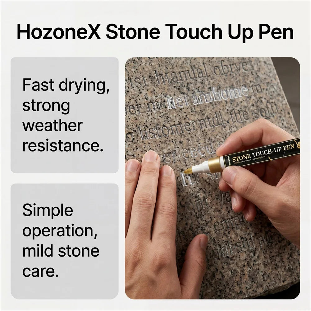 Tombstone Marker Pen For Restoring Faded Grave Inscriptions Waterproof & Fade-Resistant Permanent Ink Outdoor Rock Painting Peaceful Pleasures Health and Wellness
