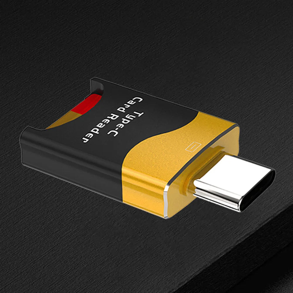 Mini Type-C TF Card Reader – Aluminum, Plug & Play Peaceful Pleasures Health and Wellness
