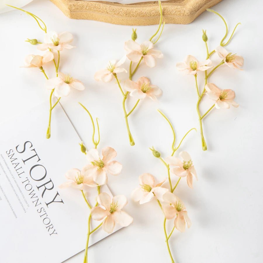 Silk Plum Blossom Artificial Flowers 10/30Pcs | Wedding & Decor